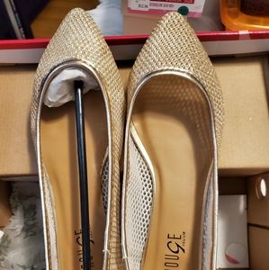 Gold/Rose gold mesh flats